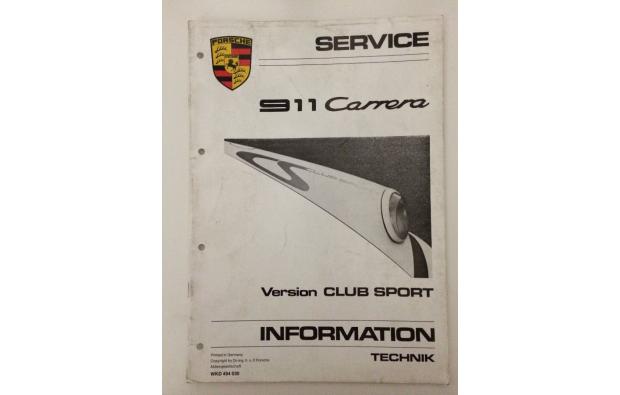 Manuel atelier Porsche 911 club sport Manuel atelier Porsche 911 club sport