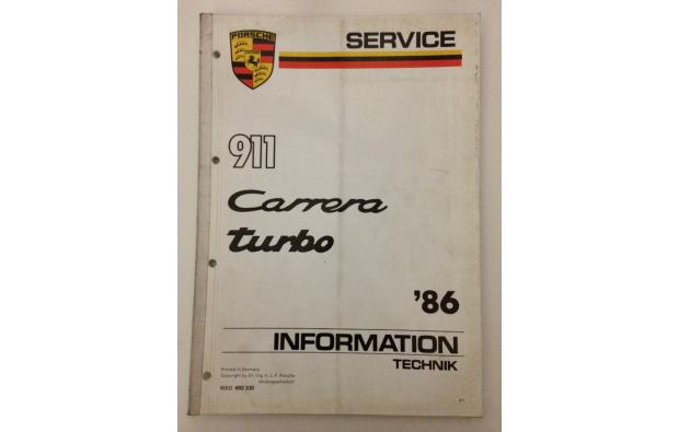 Manuel atelier Porsche 911 930 1986