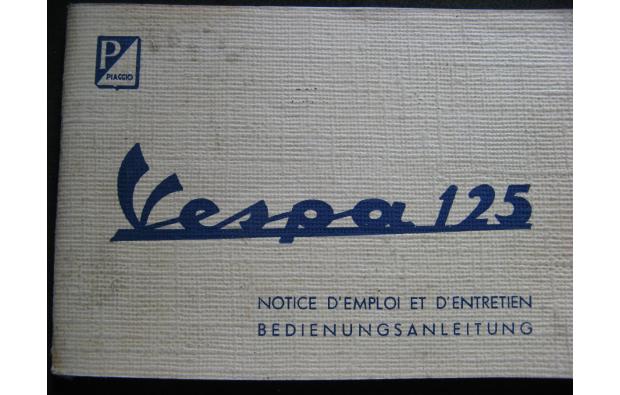 VESPA  125  Carnet d'entretien